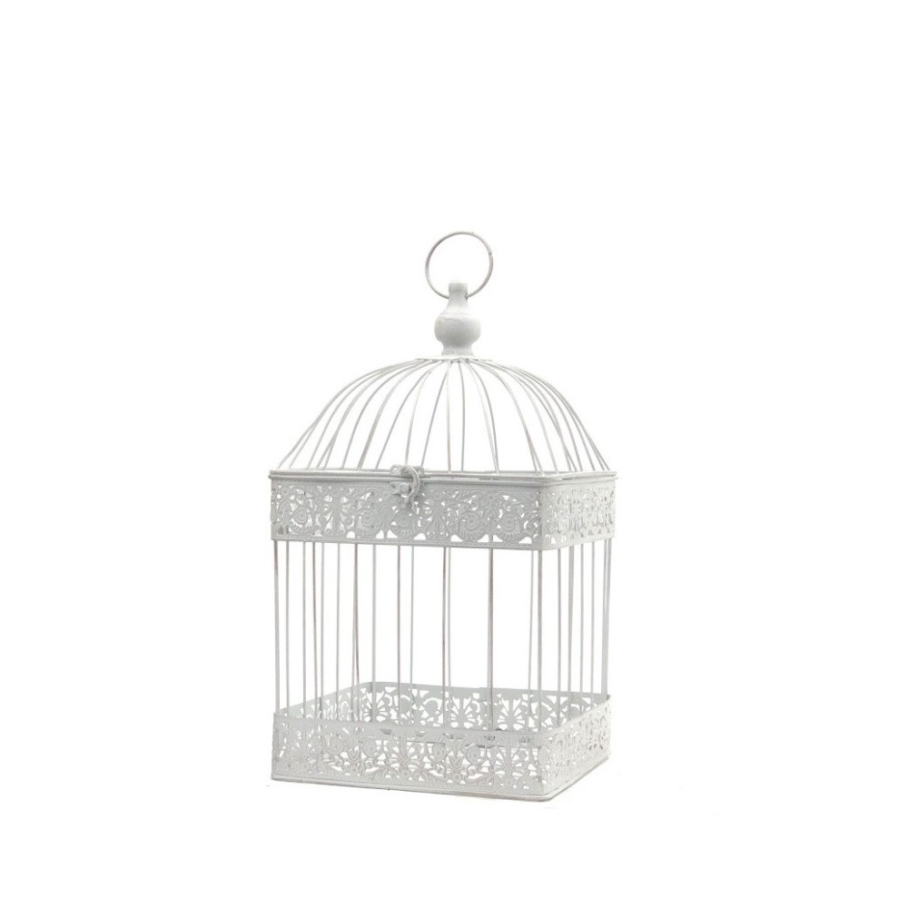 Cage à oiseaux blanche