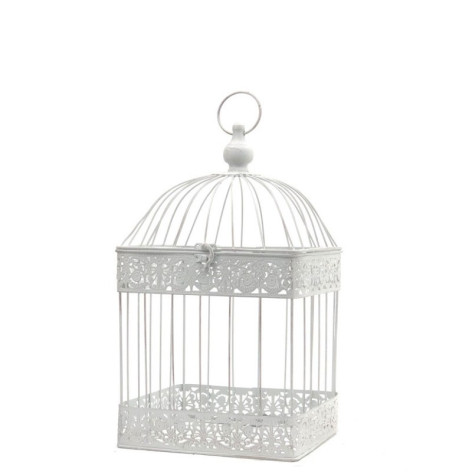 Cage à oiseaux blanche