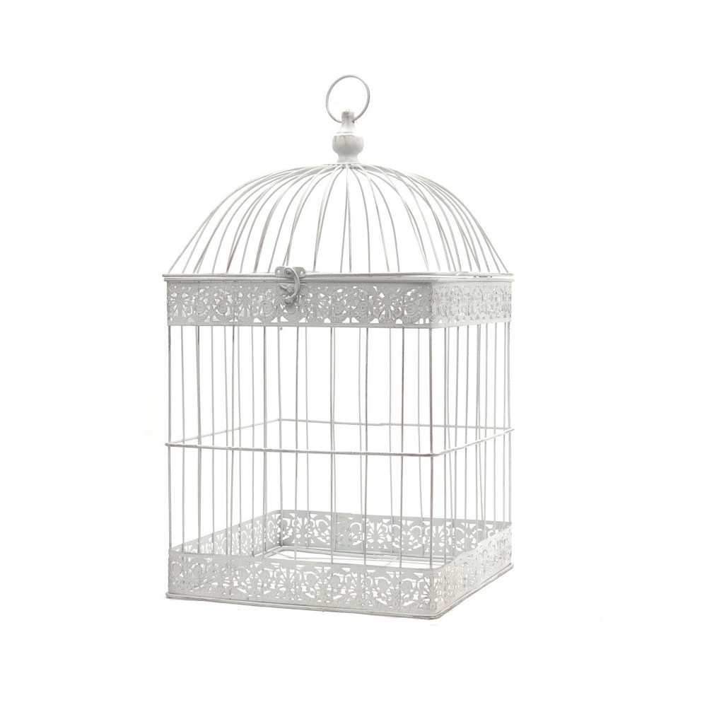 Cage à oiseaux blanche