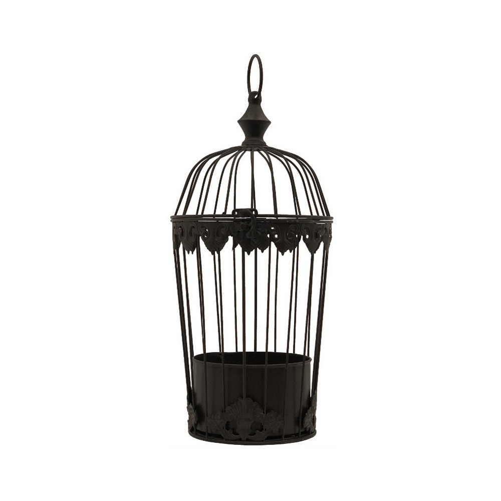 Cage à oiseaux avec bac marron