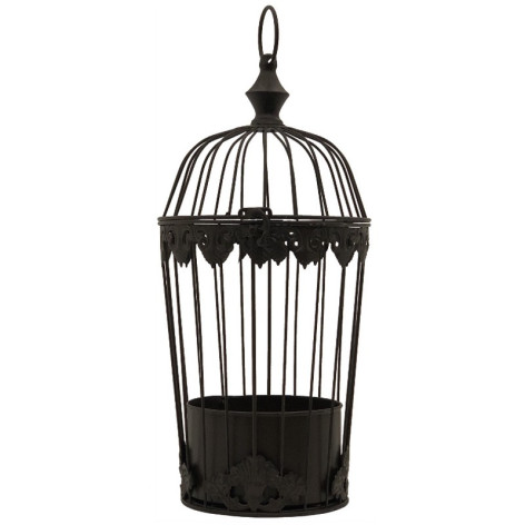 Cage à oiseaux avec bac marron