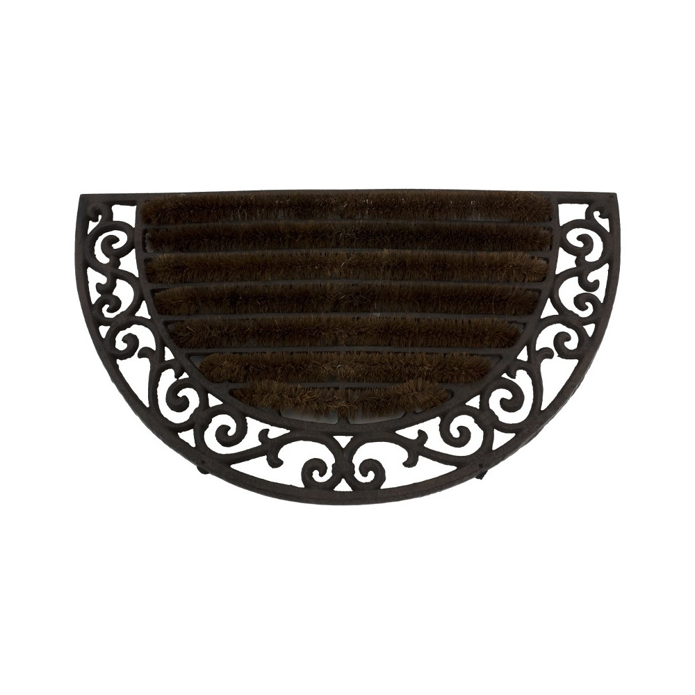 Tapis de porte demi-sphère en fonte marron de style rustique vintage "spécial exterieur"