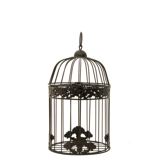 Cage à oiseaux ronde marron