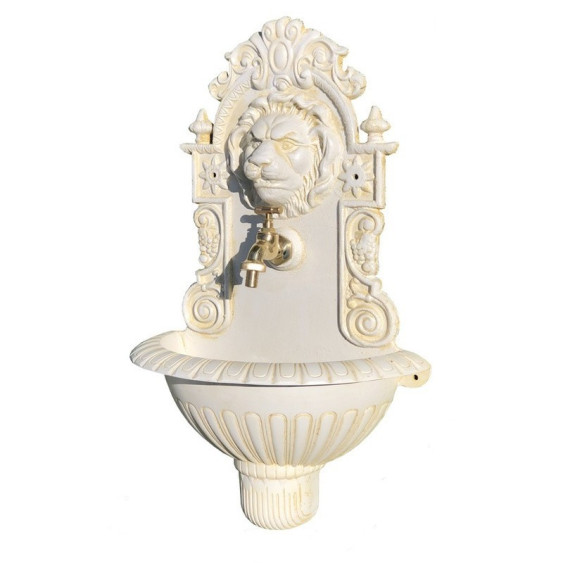 Fontaine Murale de jardin blanche 60 x 37 x 20 cm