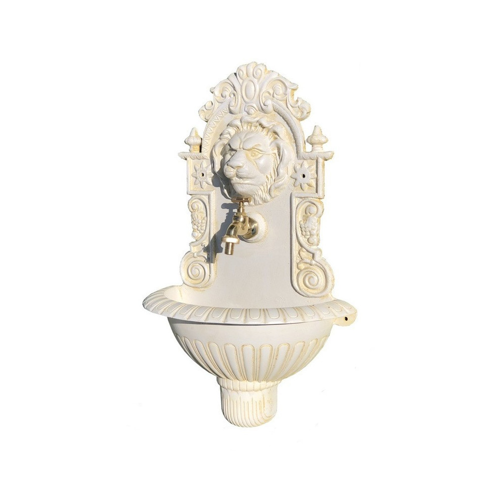 Fontaine Murale de jardin blanche 60 x 37 x 20 cm