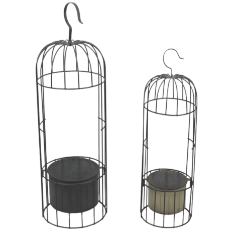 Set de 2 cages en zinc à suspendre