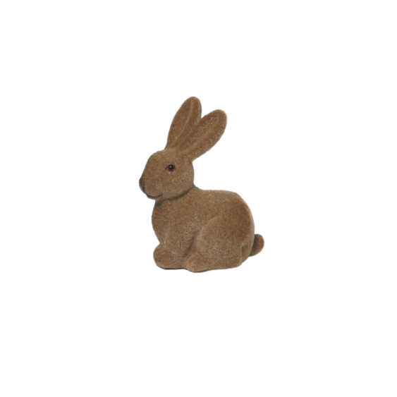 Lapin en feutrine marron