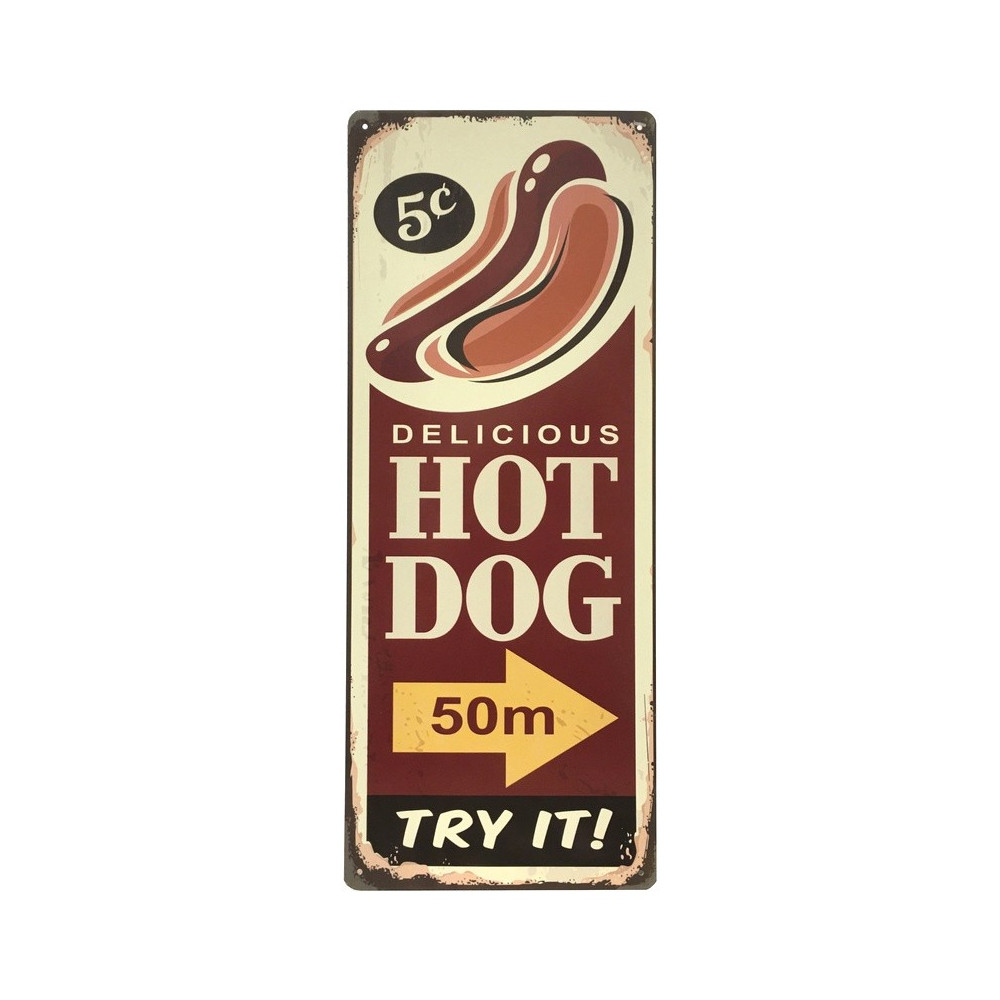 Plaque décorative "Hot Dog"