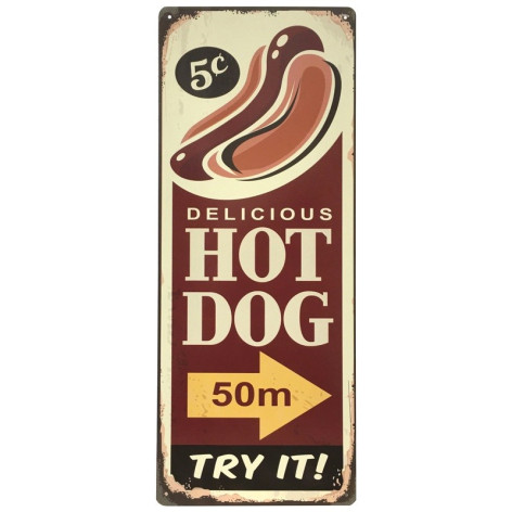 Plaque décorative "Hot Dog"