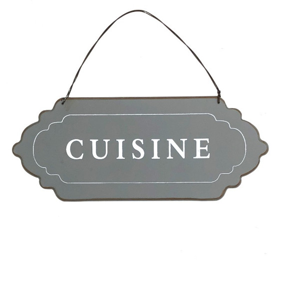 Plaque de porte alu grise " cuisine "