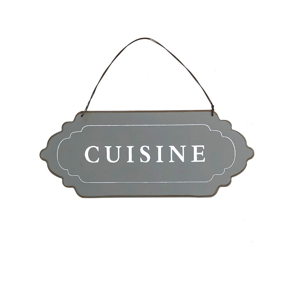 Plaque de porte alu grise " cuisine "