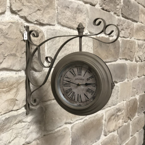 Horloge de Gare Double Face Pivotante