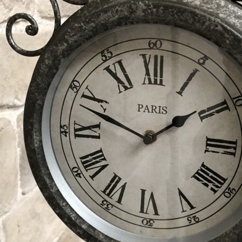 Horloge de Gare Double Face "Métropolitain