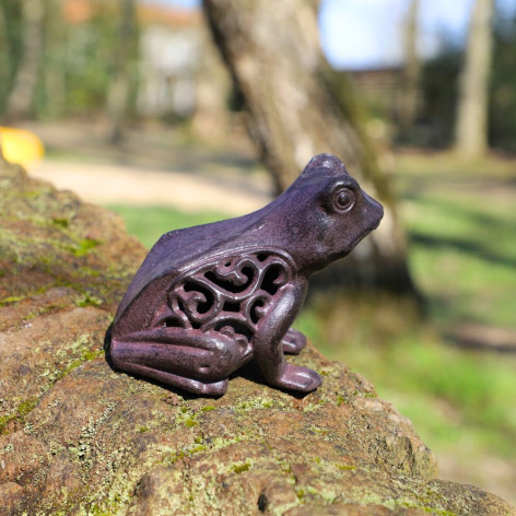 Grenouille en fonte marron 13 x 11 cm