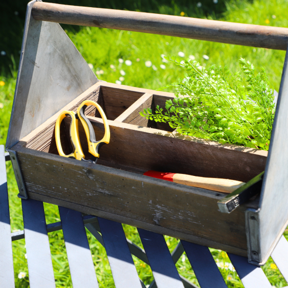 Panier "Casier à tout" en bois et zinc