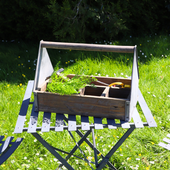 Panier "Casier à tout" en bois et zinc