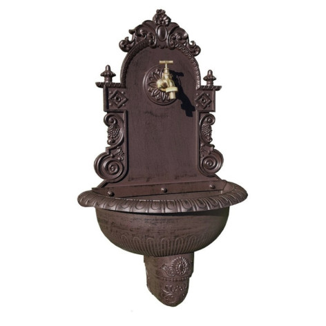 Fontaine Murale en fonte marron 75 x 44 cm