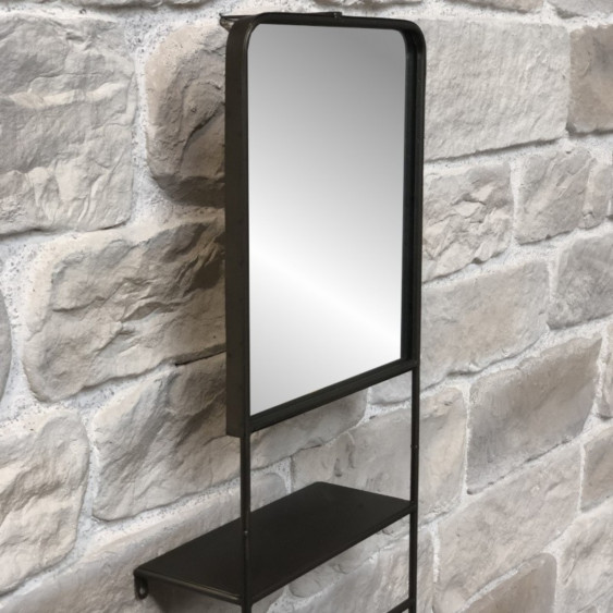 Miroir porte-serviettes de style industriel