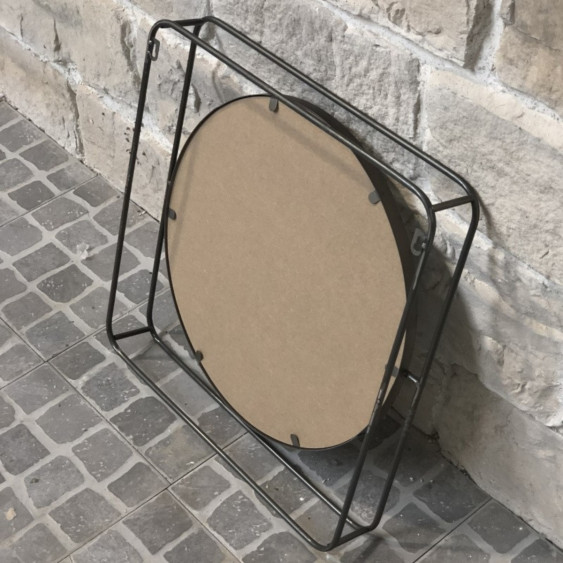 Miroir en métal cuivré 51 x 51 x 8 cm