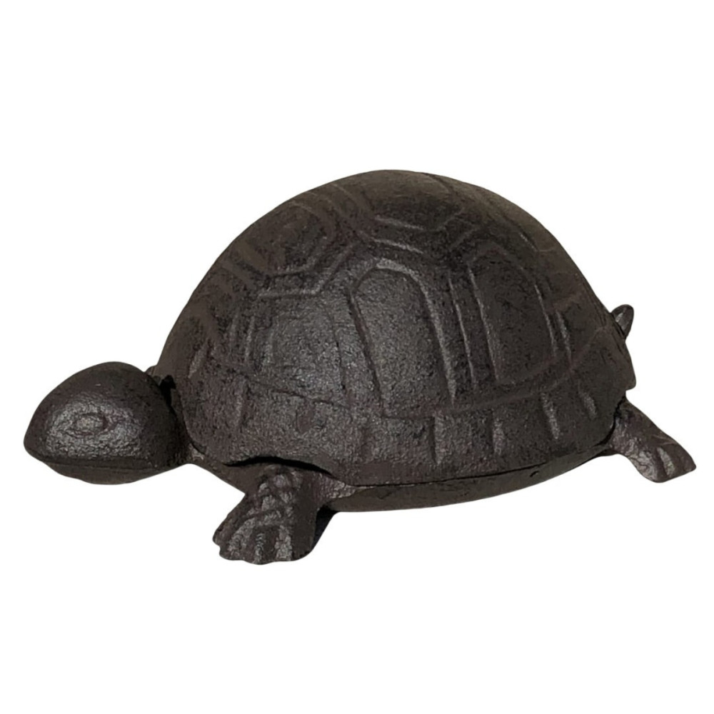 Tortue cache clé en fonte marron 14 x 9.5 x 6.5