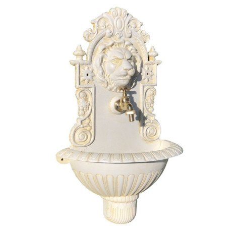 Fontaine Murale de jardin blanche 60 x 37 x 20 cm