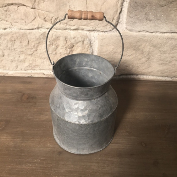 Pot à lait en zinc gris Ø18 x 21 cm