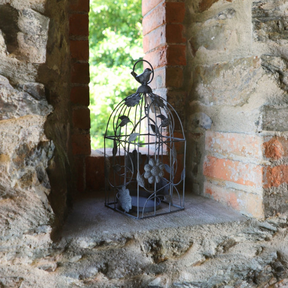 Cage à oiseaux avec accroche à suspension