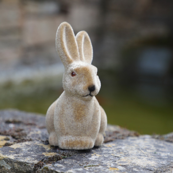 Lapin en feutrine marron