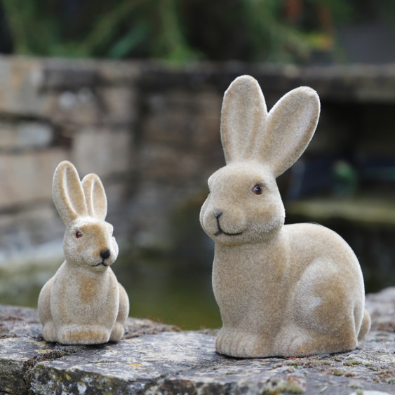 Lapin en feutrine marron