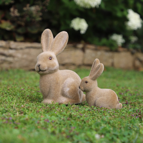 Lapin en feutrine marron