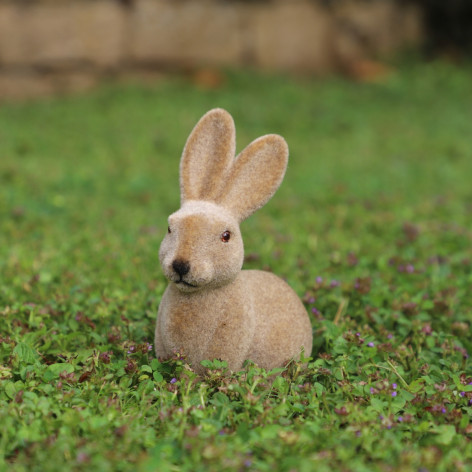 Lapin en feutrine marron