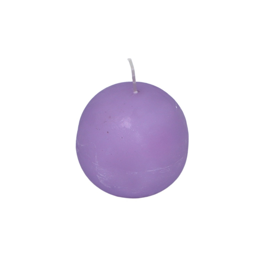 Bougie ronde violette parfum lila et lavande