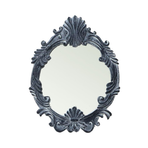 Miroir ovale gris