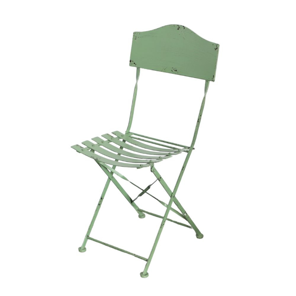 Chaise pliante de Jardin en métal vert