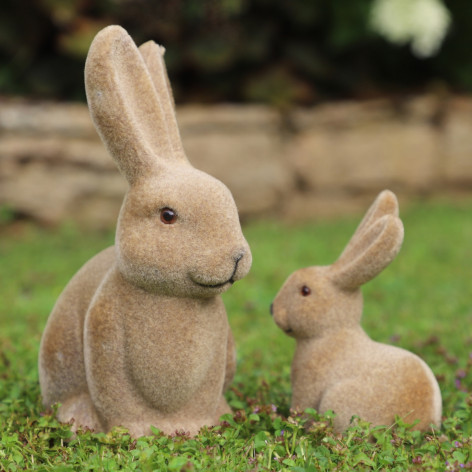 Lapin en feutrine marron 15 x 12 x 23 cm