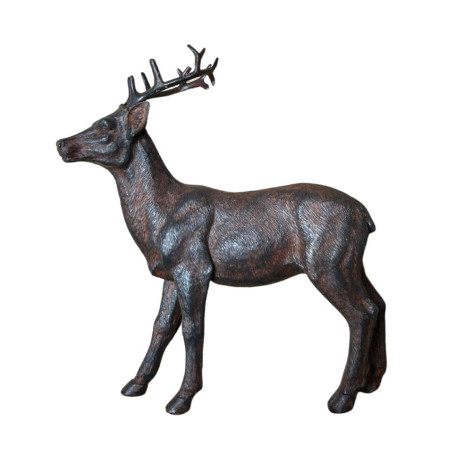 Figurine Cerf "debout" en résine marron -