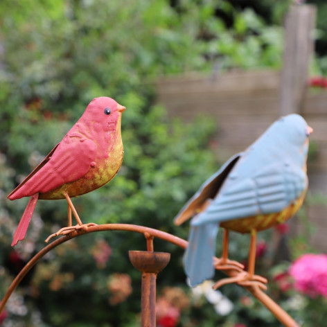 Oiseaux balancier en métal marron 61 x 12 x 111 cm