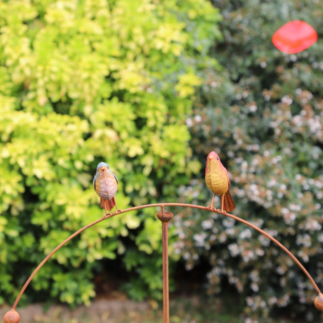 Oiseaux balancier en métal marron 61 x 12 x 111 cm