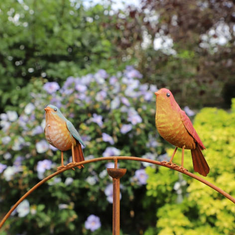 Oiseaux balancier en métal marron 61 x 12 x 111 cm