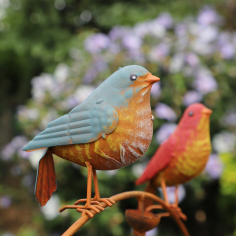 Oiseaux balancier en métal marron 61 x 12 x 111 cm