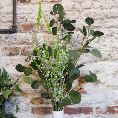 Branche de Fleurs «Cristal» en verre - Vert