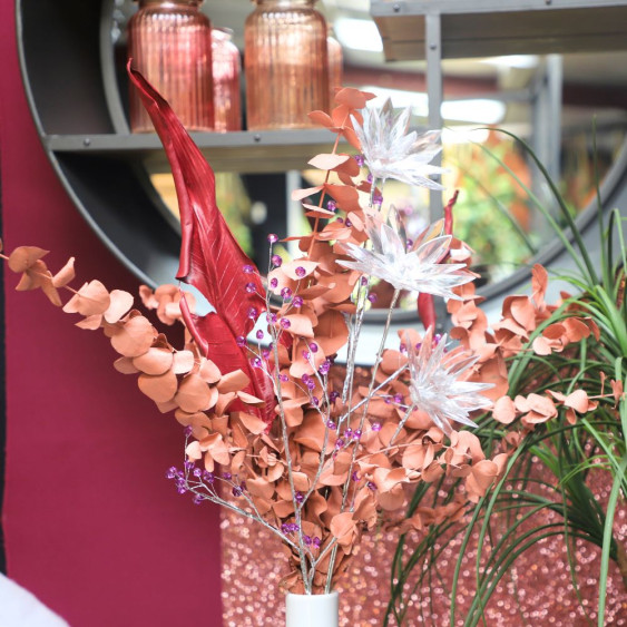 Branche de Fleurs «Cristal» en verre