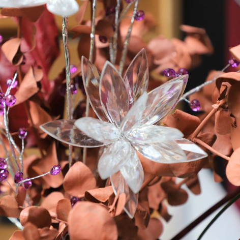 Branche de Fleurs «Cristal» en verre