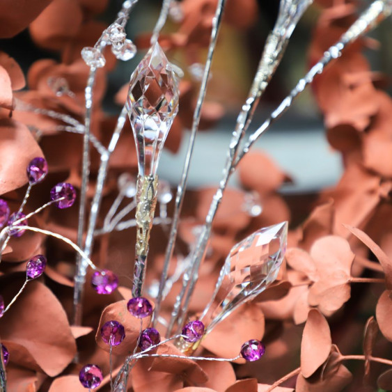 Branche de Fleurs «Cristal» en verre - Cristal