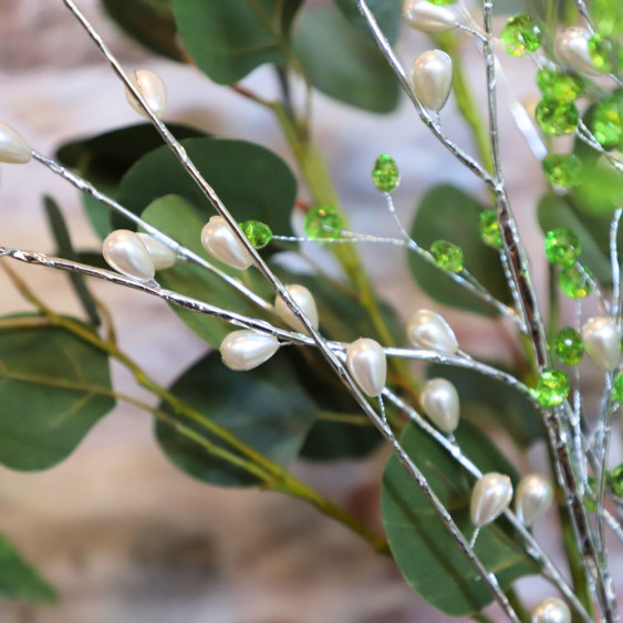 Branche de Fleurs «Bourgeons Cristal» en verre