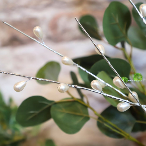 Branche de Fleurs «Bourgeons Cristal» en verre