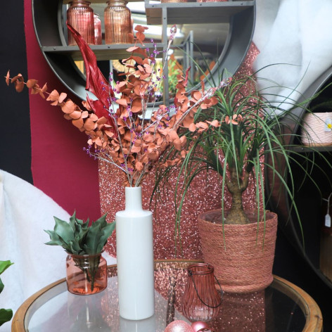 Branche de Fleurs «Cristal» en verre - Rose