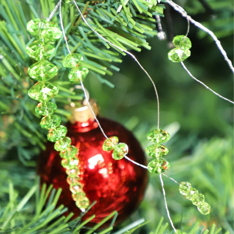 Guirlande de Fleurs «Cristal» en verre - Vert