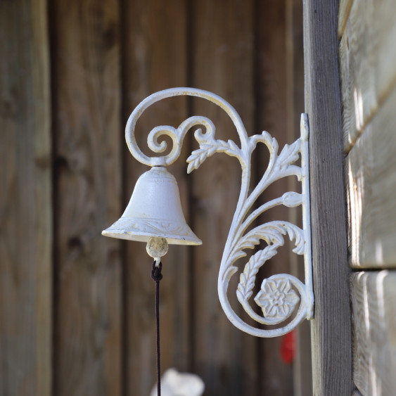 Equerre +cloche en fonte blanc