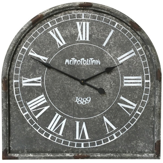 Horloge Industrielle en Zinc vieilli